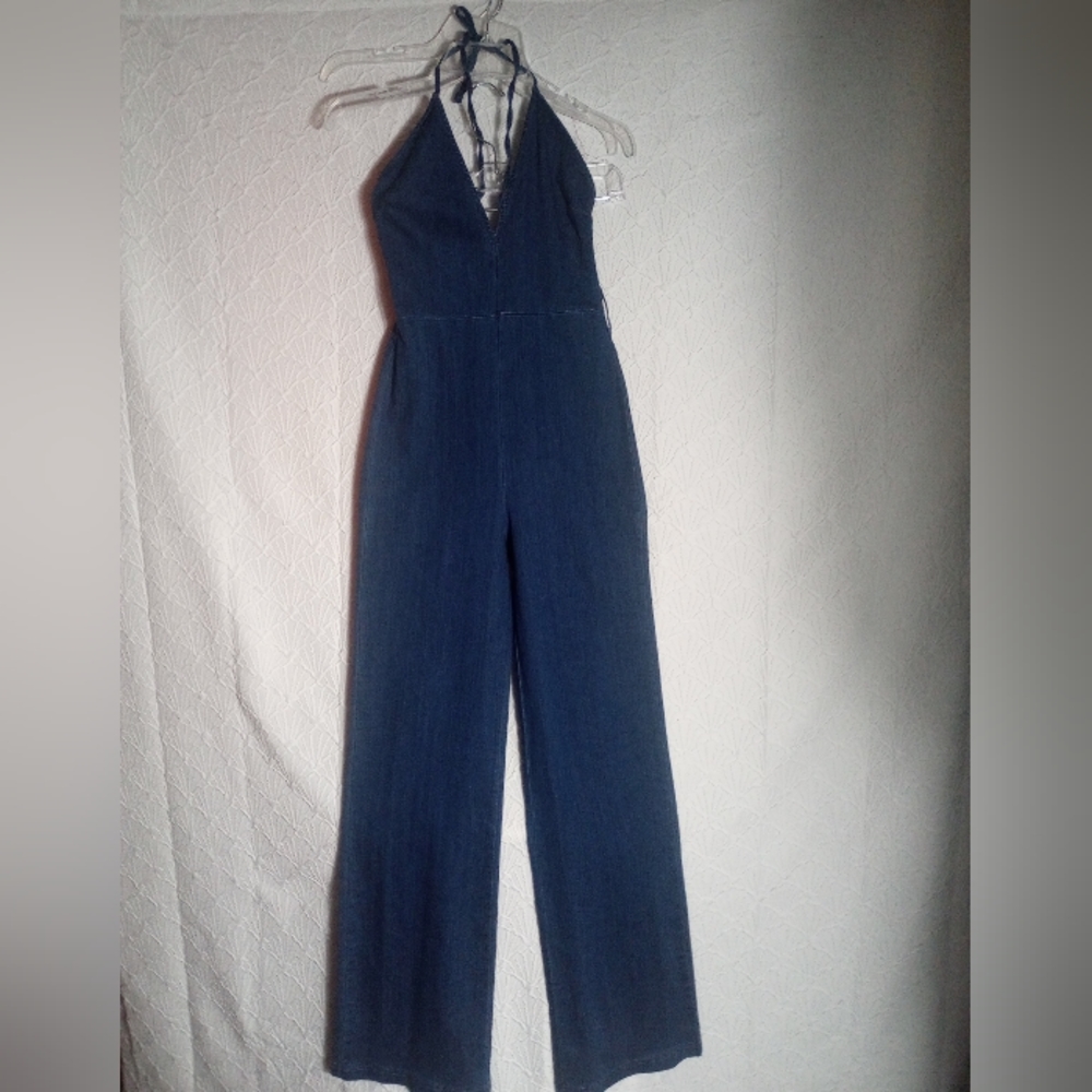 Denim Blvd Los Angeles Med Denim Jumpsuit